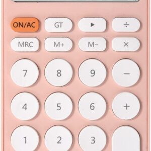 Kalkulator Digitron 12-znamenkasti elektronički rozi, veliki LCD zaslon - 1