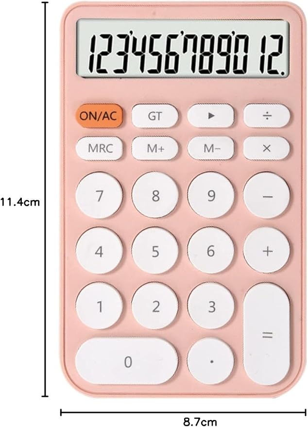 Kalkulator Digitron 12-znamenkasti elektronički rozi, veliki LCD zaslon - 4