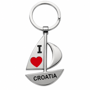 Privjesak za ključeve, Hrvatski suvenir Jedrilica, I love Croatia