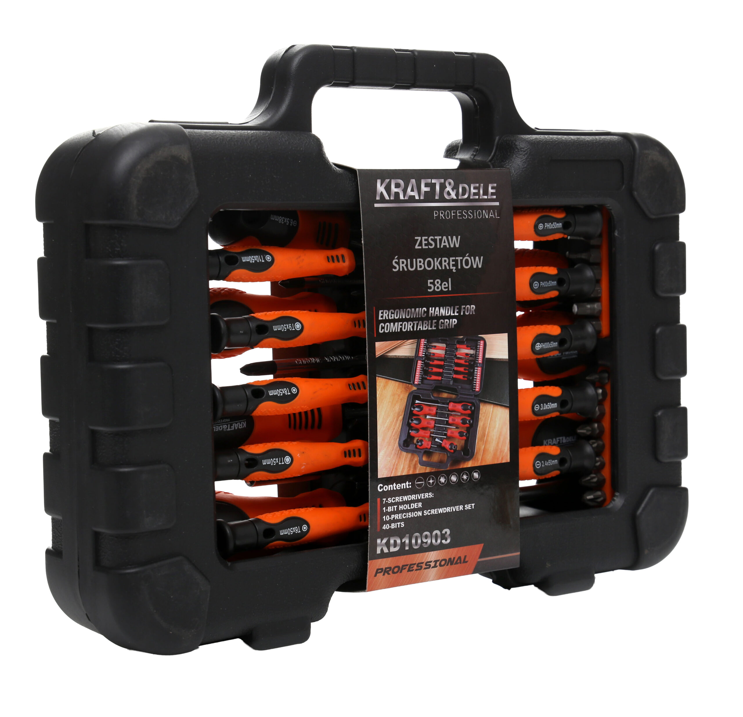Set Odvijača i Bitova 58 dijelova KD10903 Križni Plosnati Precizni Torx - 2
