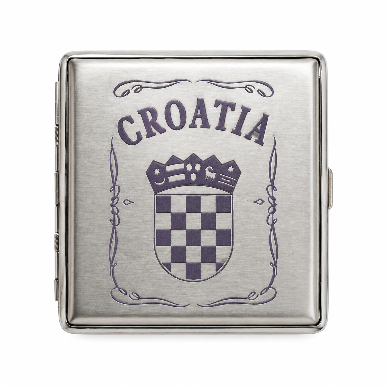 Tabakera Srebrna sa Hrvatskim grbom 918-Y21