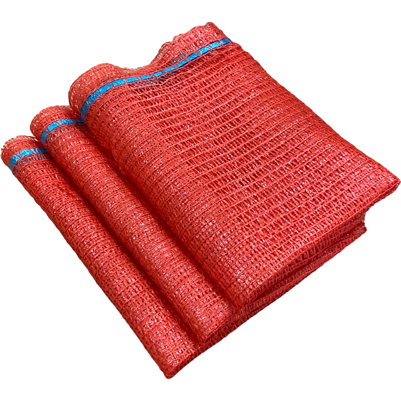 Vreća mrežasta pletena za krumpir, luk, jabuke, češnjak, orahe 30 kg 50x80cm Crvena - 4