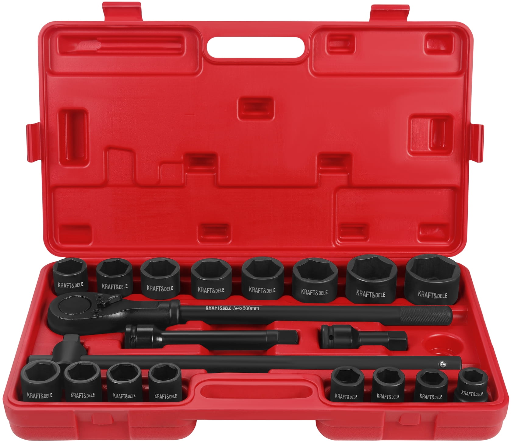 Ključevi Udarni 3/4" 21 kom KD11868 Račva + produžeci + udarni nastavci - 1