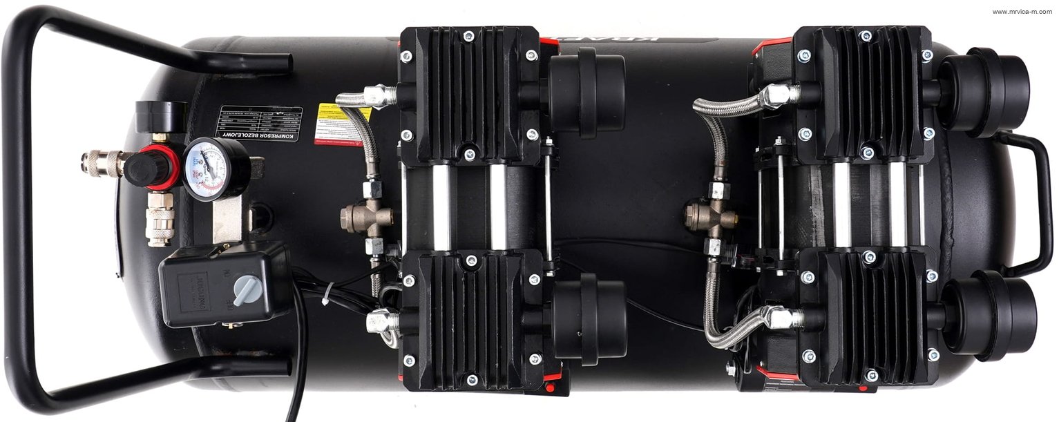 Kompresor bez ulja 100L 2x1500W KD1387 KRAFT&DELE - 2