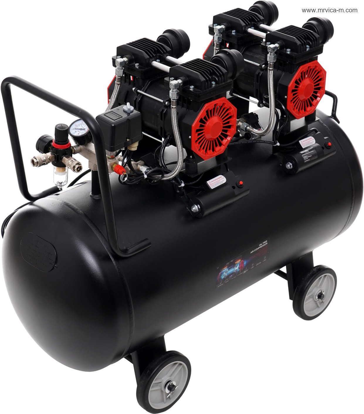 Kompresor bez ulja 100L 2x1500W KD1387 KRAFT&DELE - 3