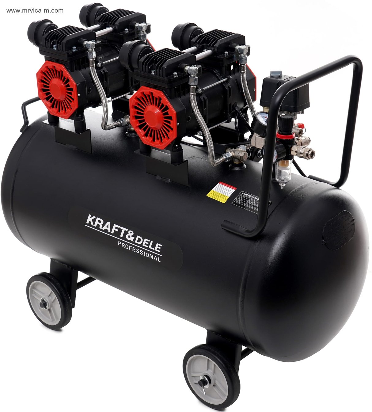 Kompresor bez ulja 100L 2x1500W KD1387 KRAFT&DELE - 5