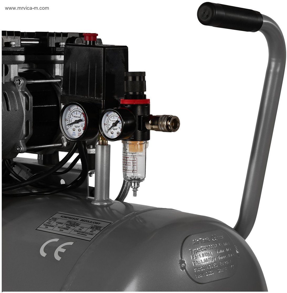 Kompresor bez ulja 100L 2x1500W KD1387 KRAFT&DELE - 6