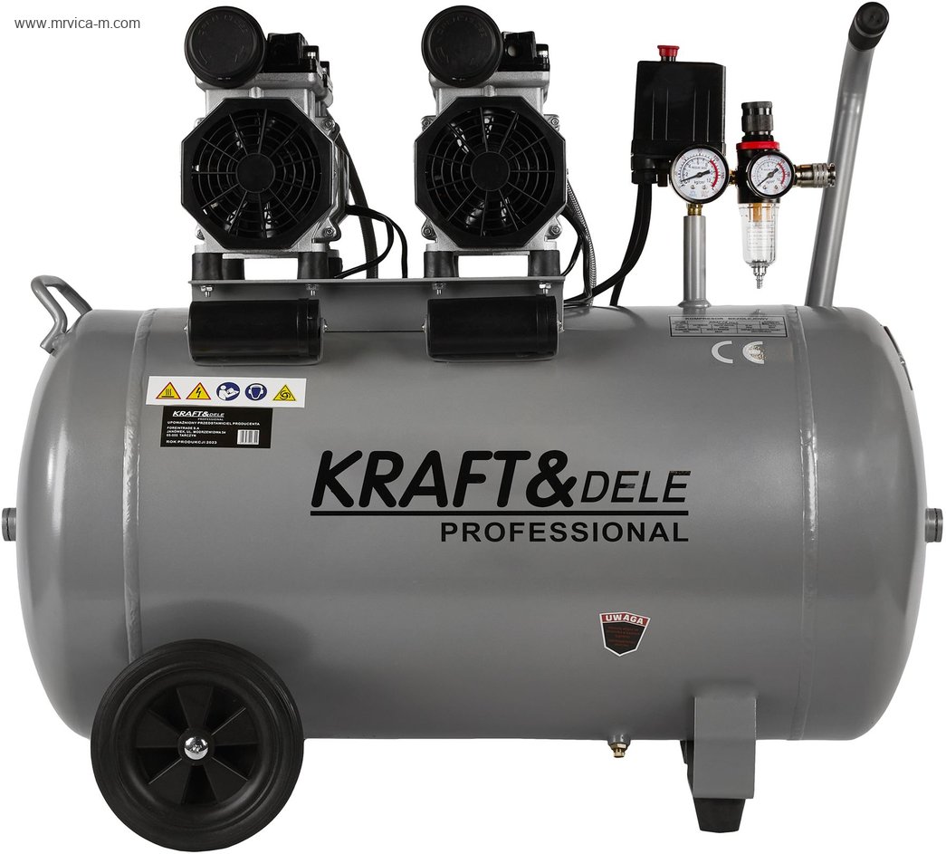 Kompresor bez ulja 100L 2x1500W KD1387 KRAFT&DELE - 7