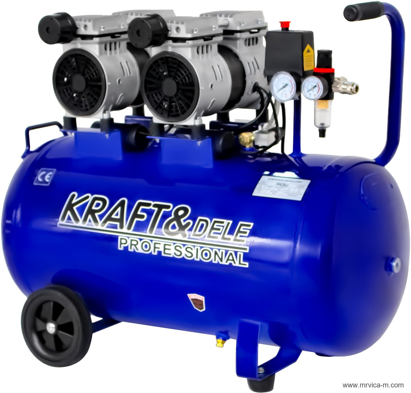 Kompresor bez ulja 100L 2x2200W KD4083 KRAFT&DELE - 3
