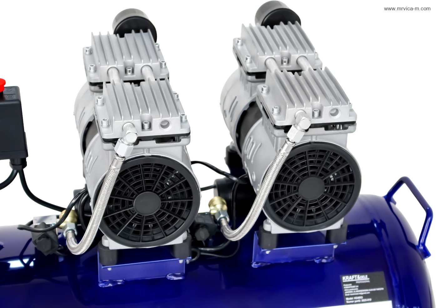 Kompresor bez ulja 100L 2x2200W KD4083 KRAFT&DELE - 5