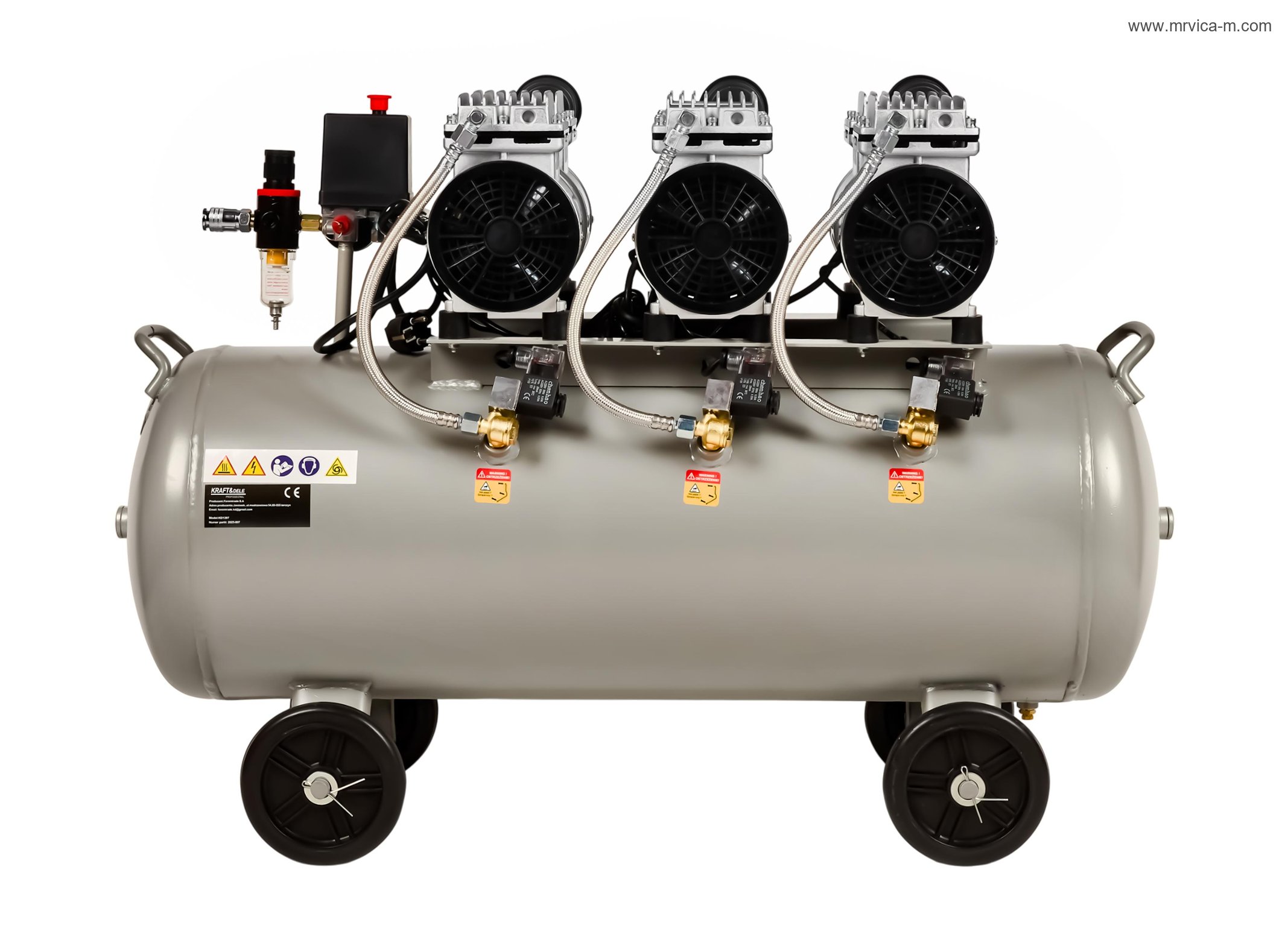 Kompresor bez ulja 100L 2x1500W KD1398 KRAFT&DELE - 5