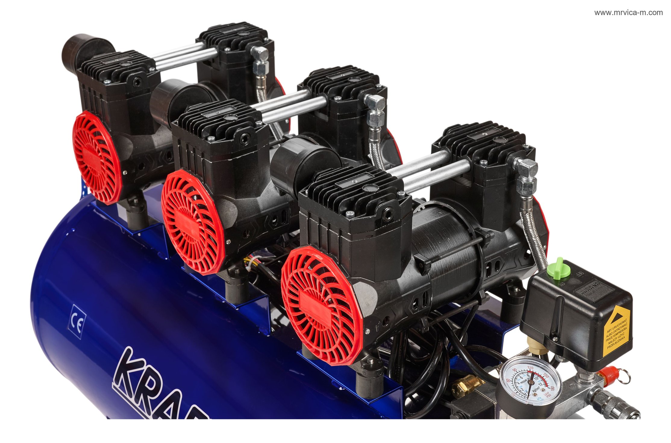 Kompresor bez ulja 100L 3000W 582L/min KD4053 KRAFT&DELE - 2