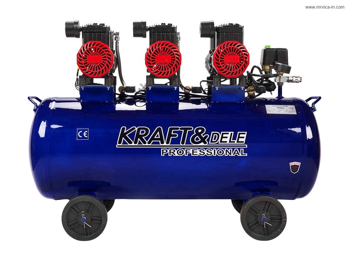 Kompresor bez ulja 100L 6000W 660L/min KD4094 KRAFT&DELE (Copy) - 1