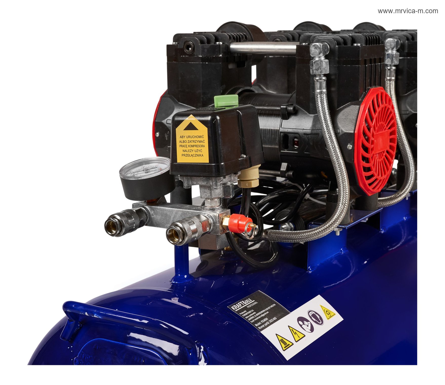 Kompresor bez ulja 100L 3000W 582L/min KD4053 KRAFT&DELE - 5