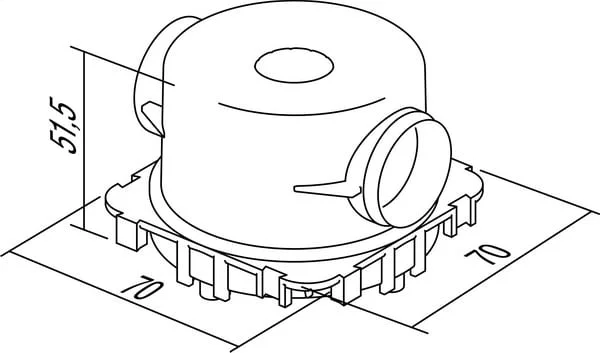 Kutija okrugla za beton 60-49 BE10 MODUL - 2