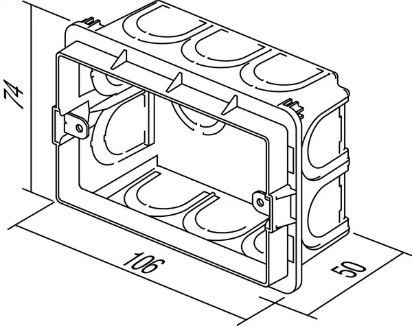 Kutija pravokutna za zid od opeke PM3 DM30 MODUL - 2