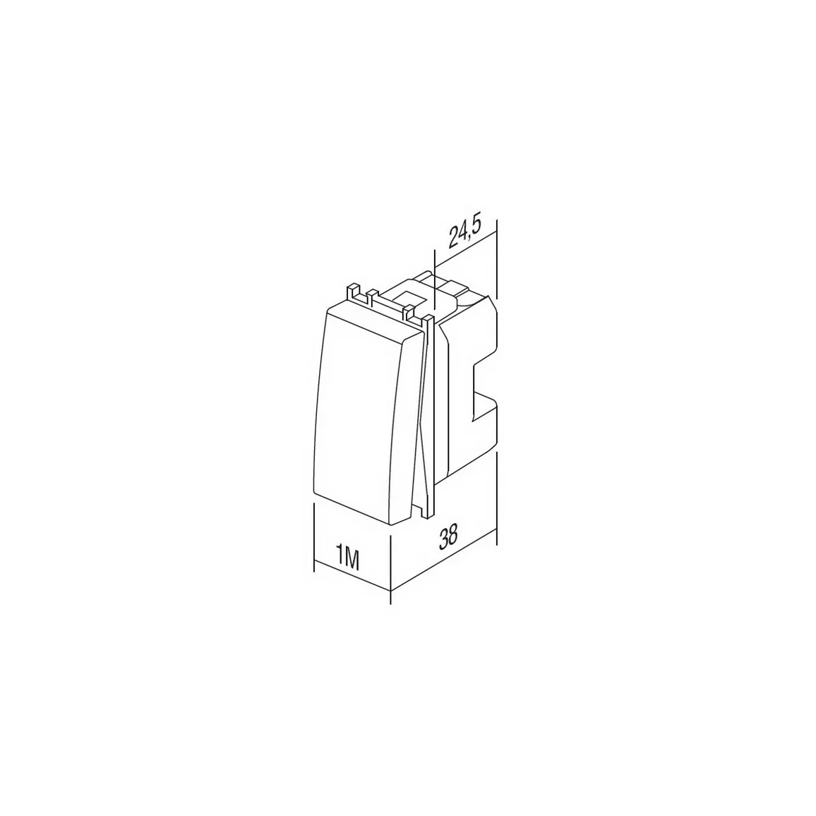 Prekidač izmjenični 16AX 250V~ 1M SM60 MODUL Razne boje - 2