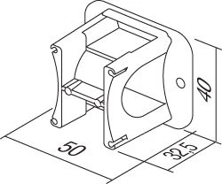 Spojni člen kutije za zid 65-91 50/1 DE33 MODUL - 2