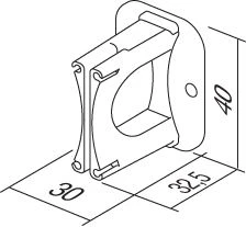 Spojni element (vezni člen) kutije za zid 65-71 50/1 DE32 MODUL - 2