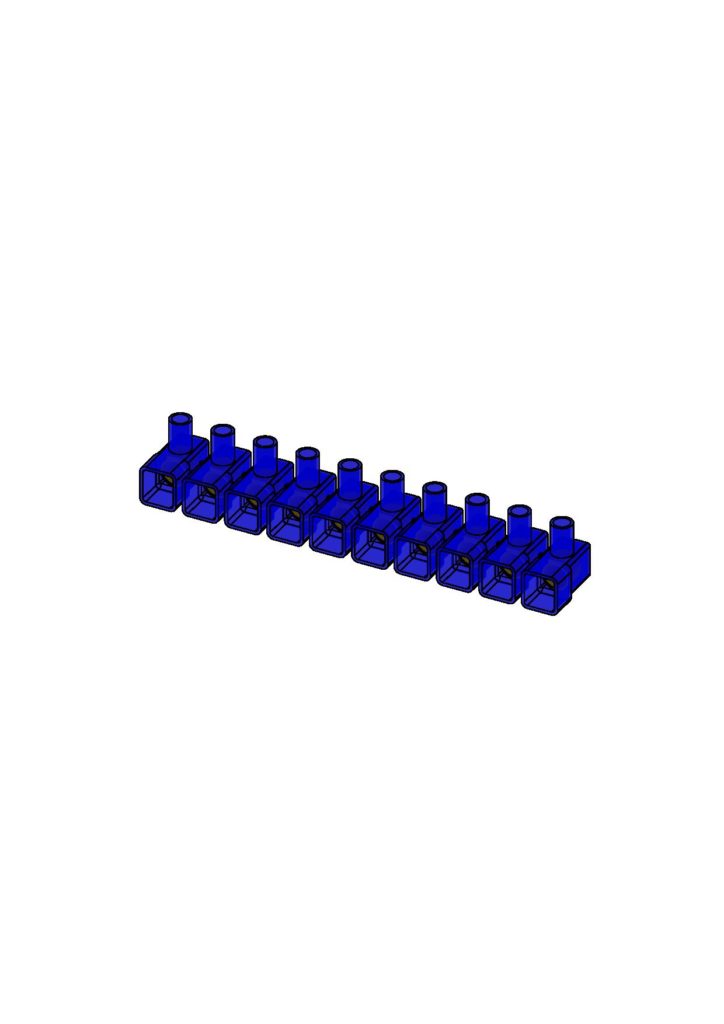 Stezaljka jednoredna zatvorena PC 2x6mm2 10P (NS12) UW12TS MODUL