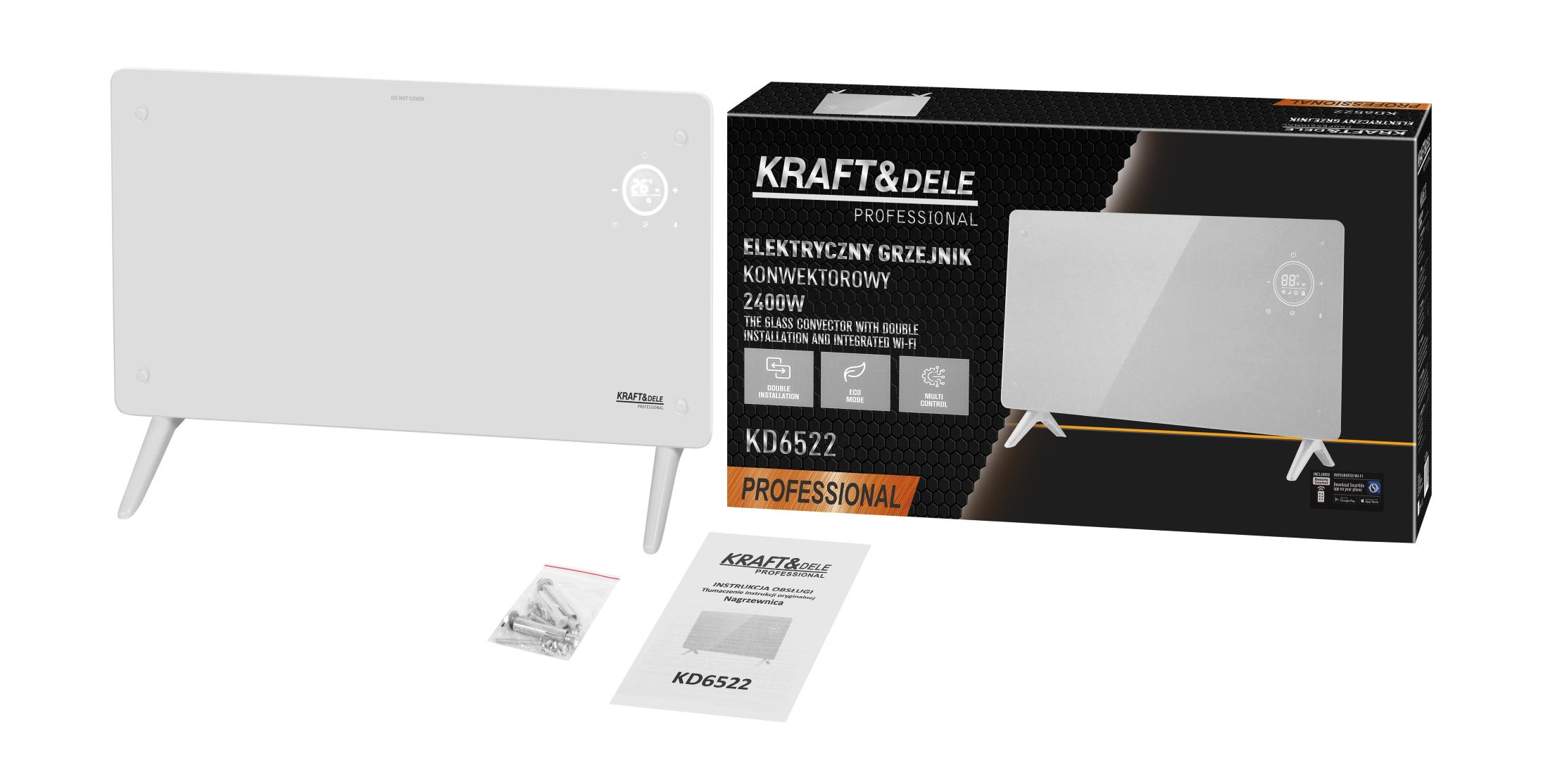 Grijalica Radijator ploča 2400W s Wi-Fi-jem KD6522 - 6