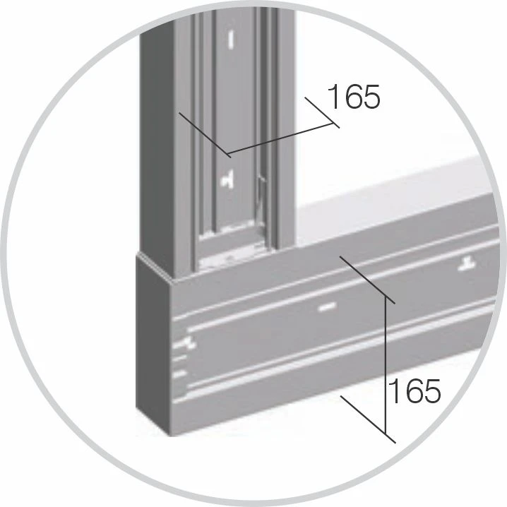 L kutni element MA 165x65 / 165 RT47 Bijela/Siva - 2