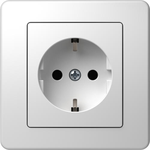 Utičnica Schuko 2P+E 16A 250V~ BV Bijela sjaj KS EKONOMIK