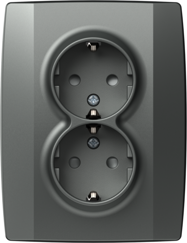 Utičnica Schuko dvostruka 2P+E 16A 250V~ LOGIQ