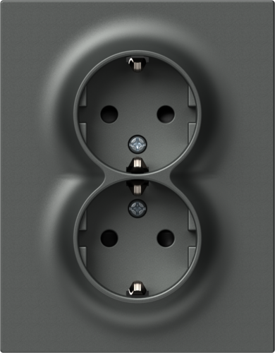 Utičnica Schuko dvostruka 2P+E 16A 250V~ F LOGIQ